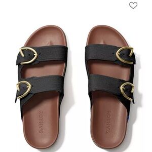 Rothy's Women's The Buckle Slide Sandals Black size 13